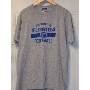 Champion UF University Florida T-Shirt Mens Large Gray College Short Sleeve